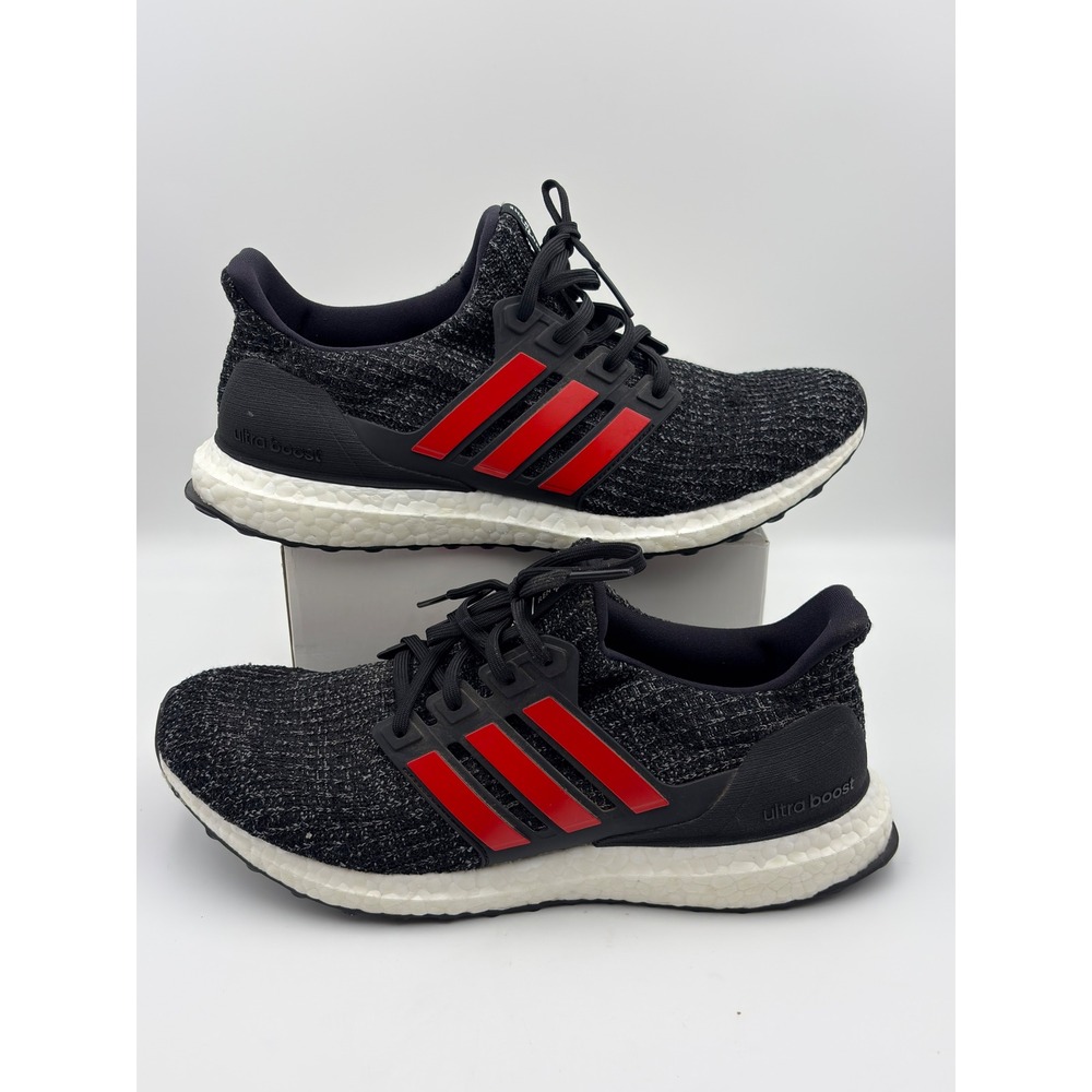 Adidas Ultraboost 4.0 Ren Zhe Core Black Scarlet Running Shoes F35231 Mens 9.5